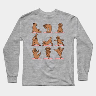 Goldendoodle Yoga Long Sleeve T-Shirt